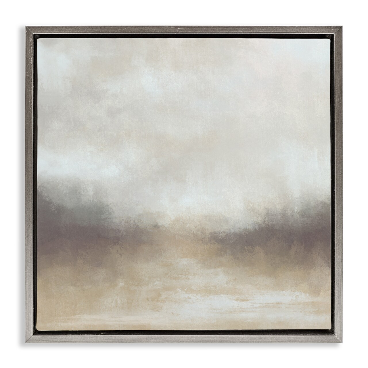 Stupell Industries Foggy Beige Landscape Framed Floater Canvas Wall Art Design by J:L Design